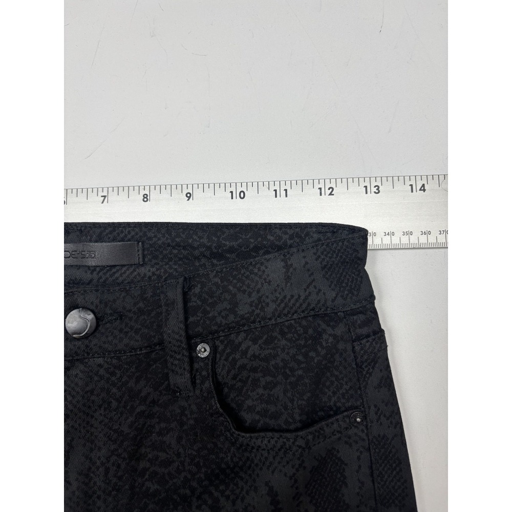 Joe's Jeans The Icon Mid Rise Skinny Ankle Size 24 Black Snake Print Stretch - Picture 6 of 8